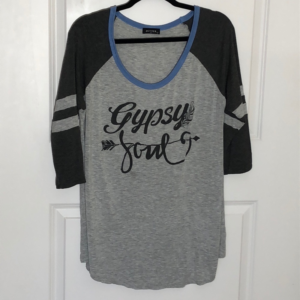 Gypsy Soul Raglan Tee Large - Picture 1 of 3